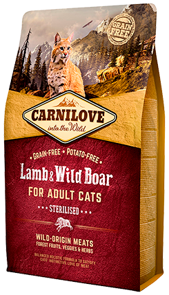 Carnilove Cat – Lamb & Wild Boar – Sterilised